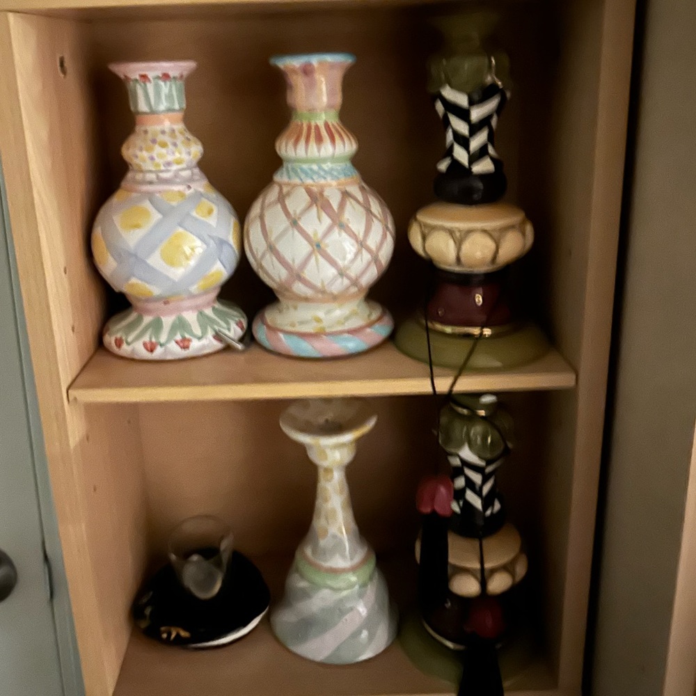 Mackenzie Childs bud vases and extra